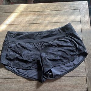 Lululemon Speed Up Camo Shorts